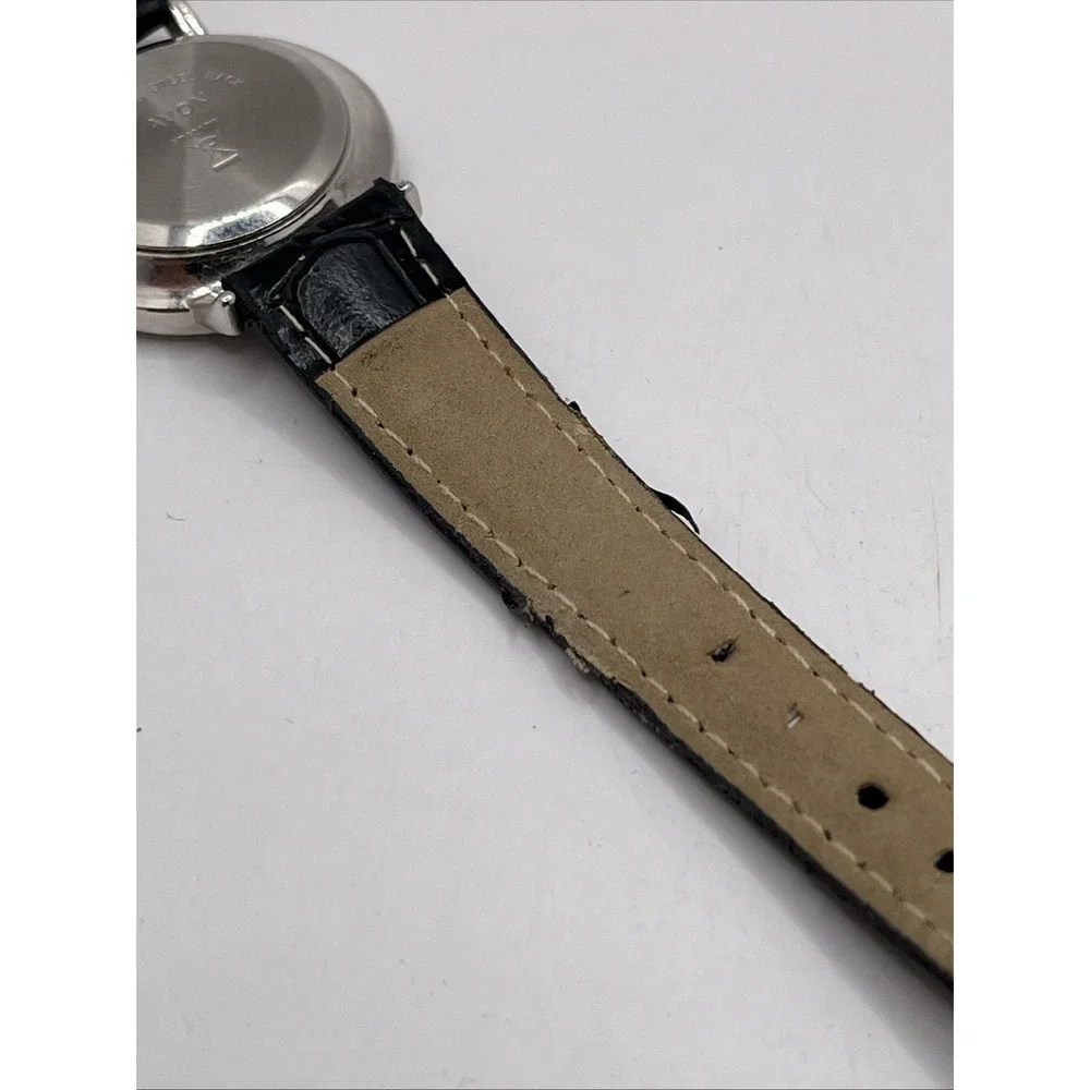 Avon Women's‎ Quartz Watch Rhinestone Bezel Black Band 30mm- New Battery